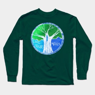 Love Your Mother Earth Batik like landscape Long Sleeve T-Shirt